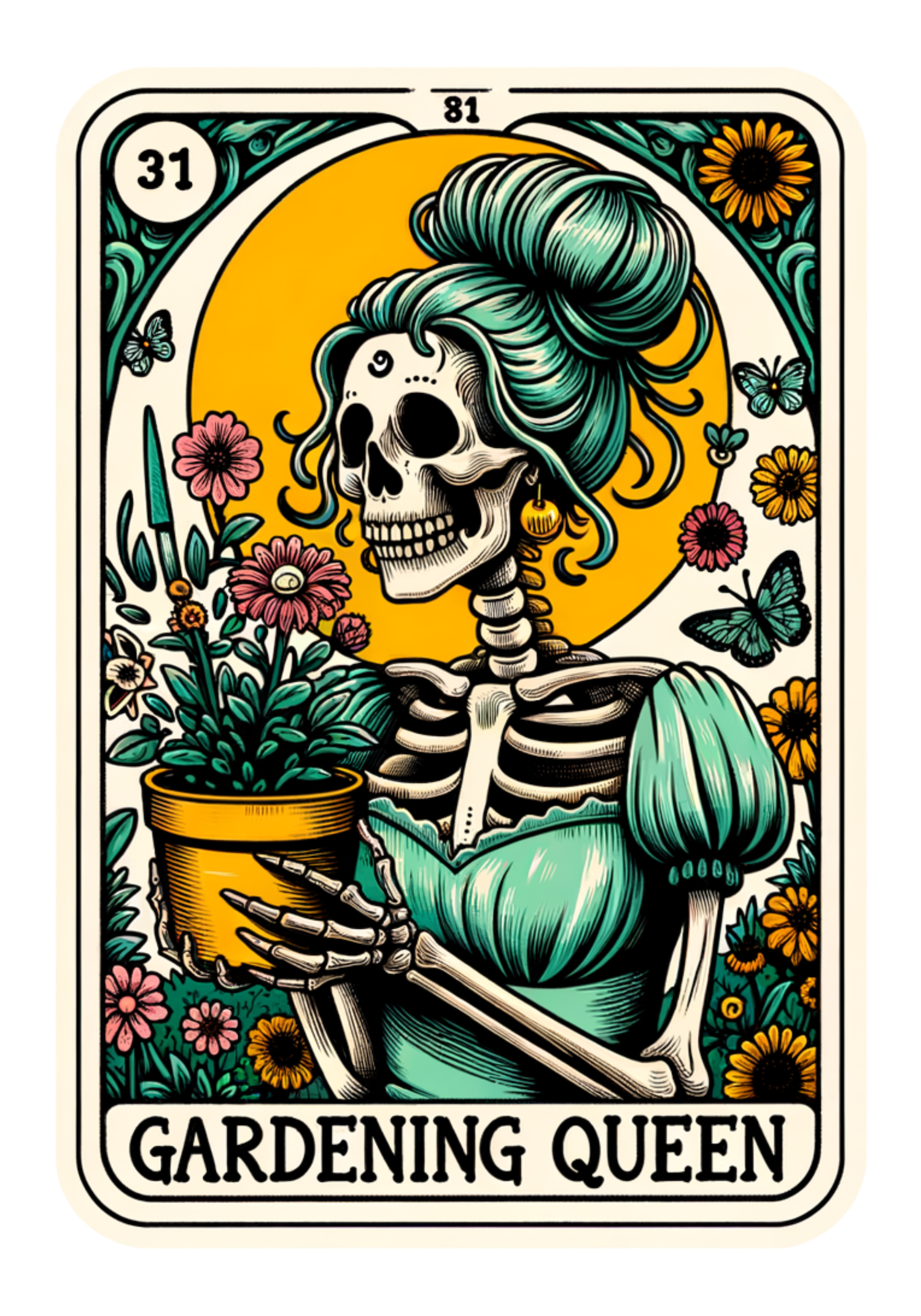 Gardening Queen - Funny Tarot